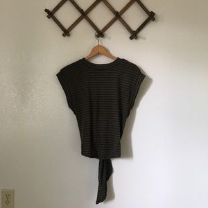 Striped T-shirt with Tie Back